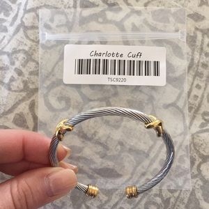 Silver and gold cuff bracelet
